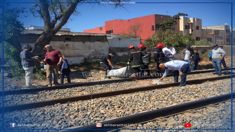 بالصور.. وفاة خمسيني إثر حادث قطار بسطات