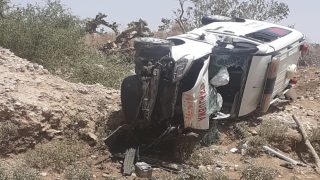 قتيلة وجرحى في حادث انقلاب سيارة اسعاف نواحي البروج