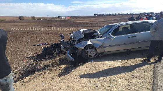 قتيل وجرحى أغلبهم من رجال التعليم في حادثة سير خطيرة بطريق كيسر ( صور)