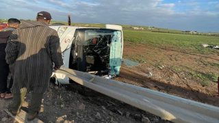 إصابة أكثر 30 شخص في حادث انقلاب حافلة لنقل المسافرين ضواحي سطات