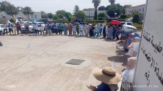 نقابيو المعهــد العالي للمهن التمريضية وتقنيات الصحة بسطات يحتجون ..