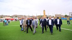 تسليم ملعب الدار الحمراء بالبروج بعد استكمال تكسيته بالعشب الاصطناعي