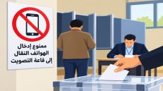 عقوبة حبسية من 3 إلى 6 اشهر وغرامة من 10.000 إلى 20.000 درهم لمن أدخل الهاتف النقال لمكتب التصويت